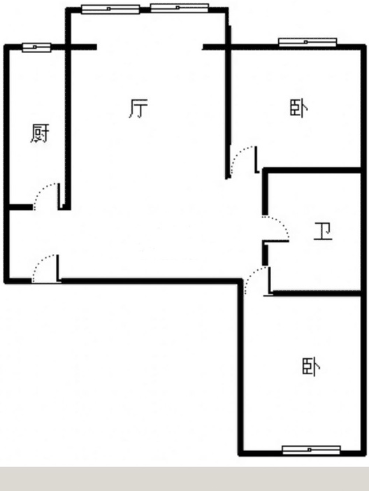 东林家园2室2厅1卫户型图