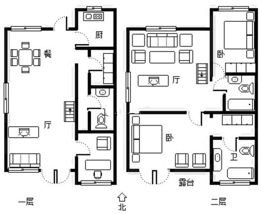 琉璃湖别墅4室3厅2卫户型图