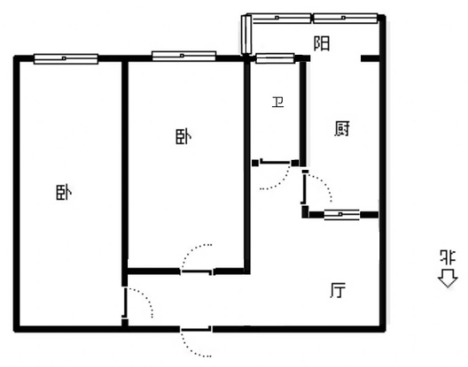 仁和小区2室1厅1卫户型图