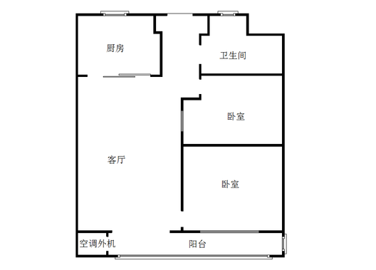 汇元国际2室2厅1卫户型图