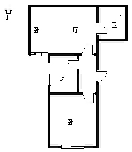 公园壹号2室2厅1卫户型图