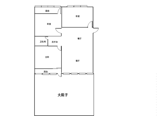 惠友荷园3室2厅1卫户型图