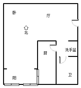 天保郦景1室1厅1卫户型图