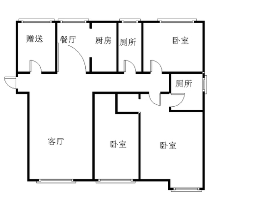 三利中和城一期4室2厅2卫户型图