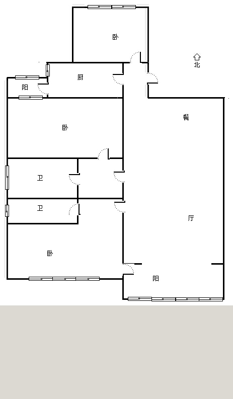 文保所小区3室2厅2卫户型图