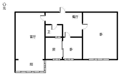 仁和小区2室2厅1卫户型图
