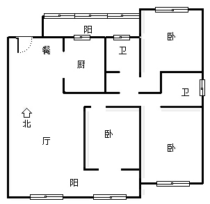 中冶未来城3室2厅2卫户型图