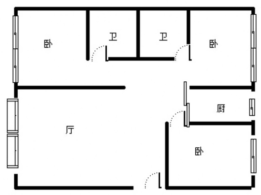 银都花园3室2厅2卫户型图