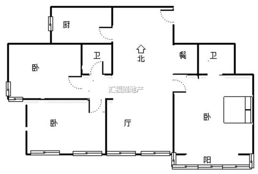 公园壹号3室2厅2卫户型图