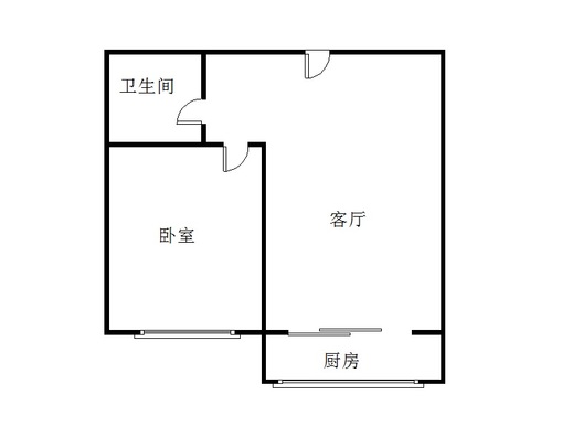 金色家园1室1厅1卫户型图