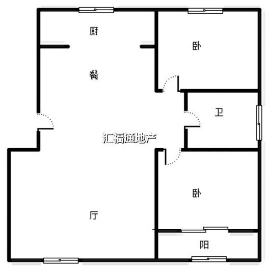 国富嘉园2室2厅1卫户型图