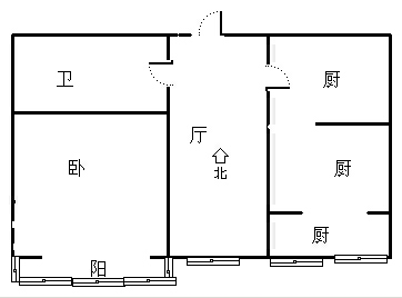 民政局小区2室1厅1卫户型图