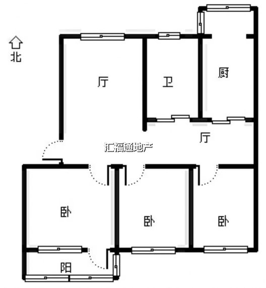 石油报社家属院2室2厅1卫户型图