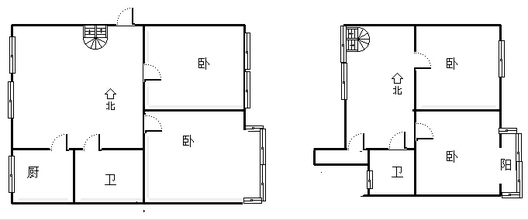 蓝天美林湾3室2厅2卫户型图