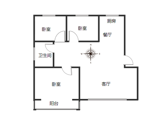 育才家园3室2厅1卫户型图