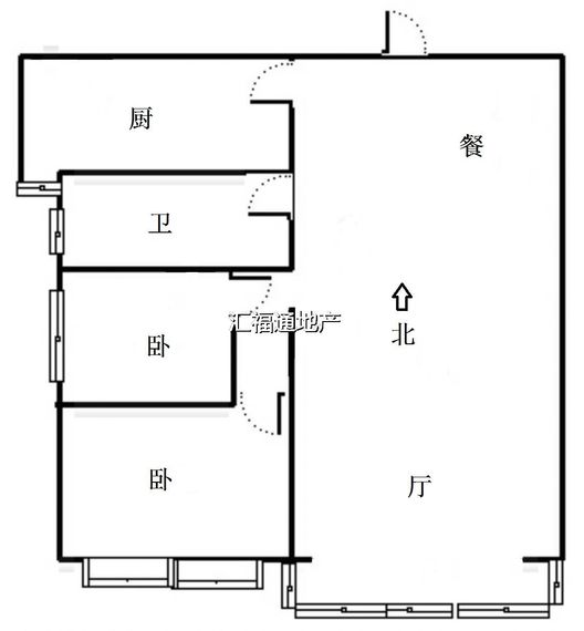 军怡公馆（北京公馆）2室2厅1卫户型图