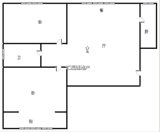 双馨佳园2室2厅1卫户型图