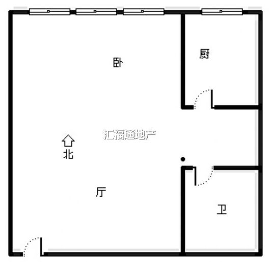 汇元尚品1室1厅1卫户型图