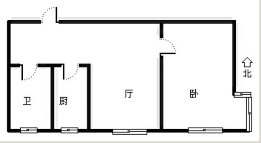 鸿盛凯旋门1室1厅1卫户型图