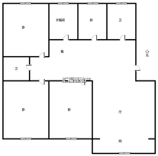 范阳小区3室2厅2卫户型图