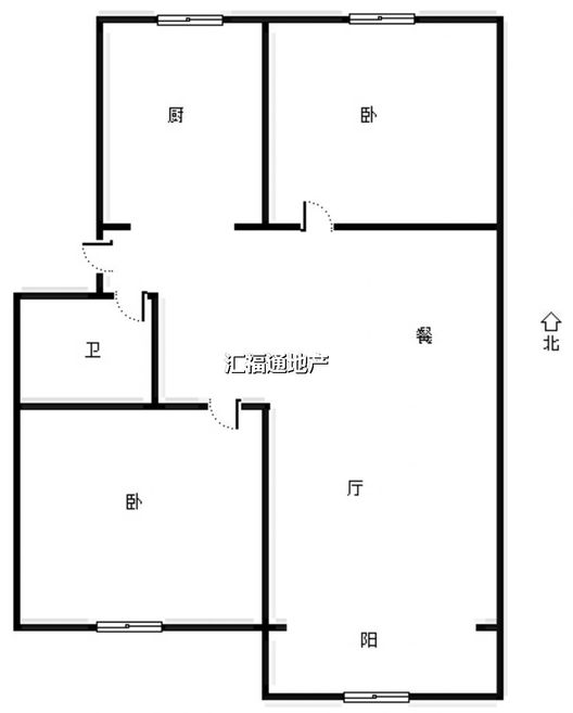 晨光小区2室2厅1卫户型图