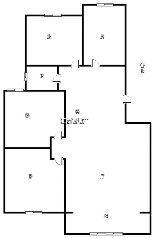 平安D区2室2厅1卫户型图
