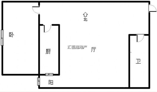 天保郦景1室1厅1卫户型图