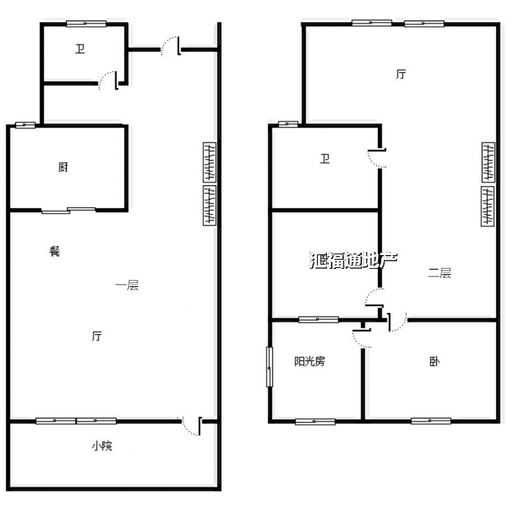 玫瑰假日3室3厅3卫户型图