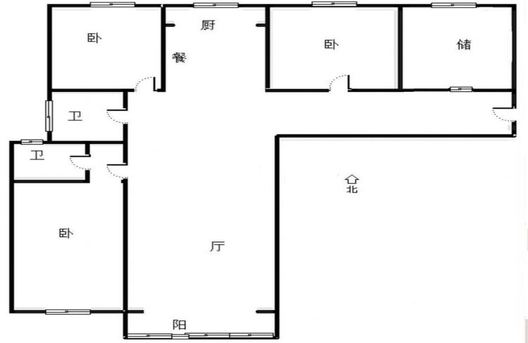 香邑溪谷上园3室2厅2卫户型图