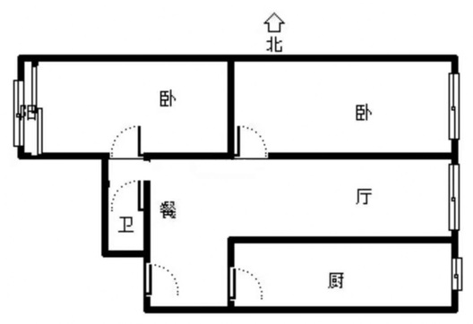 汇元国际2室2厅1卫户型图