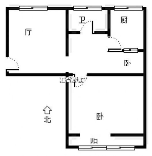一七三小区2室1厅1卫户型图