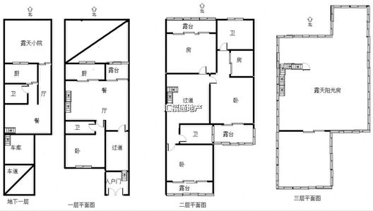 K2狮子城别墅4室2厅3卫户型图