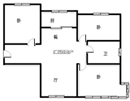 K2狮子城3室2厅1卫户型图