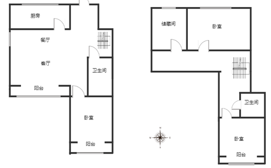 鸿坤理想尔湾3室2厅2卫户型图