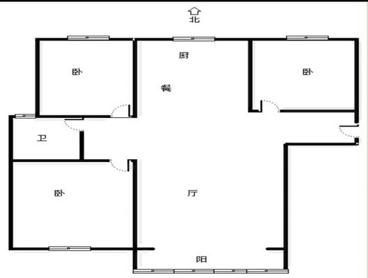 天伦湾嘉园3室2厅1卫户型图