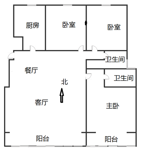 学府澜湾二期3室2厅2卫户型图