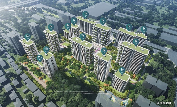 鹏渤天著玖璋台楼座分布效果图