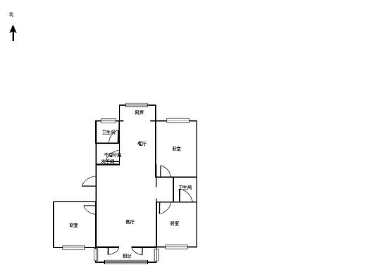 豪门庄园东区3室2厅2卫户型图