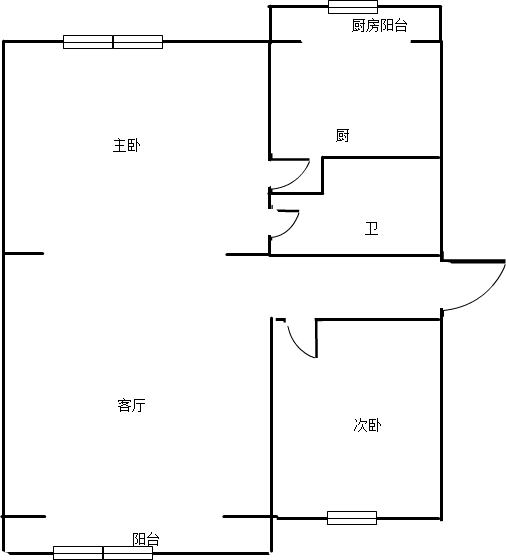 范阳水电小区2室1厅1卫户型图