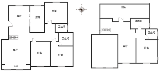 香邑溪谷一期4室2厅3卫户型图