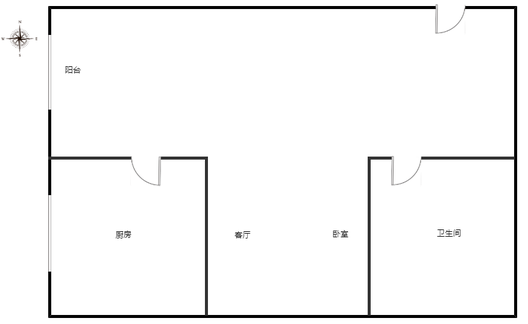 强舜铭城1室1厅1卫户型图