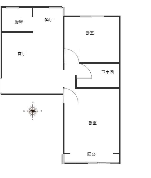 宏远碧罗湾2室2厅1卫户型图