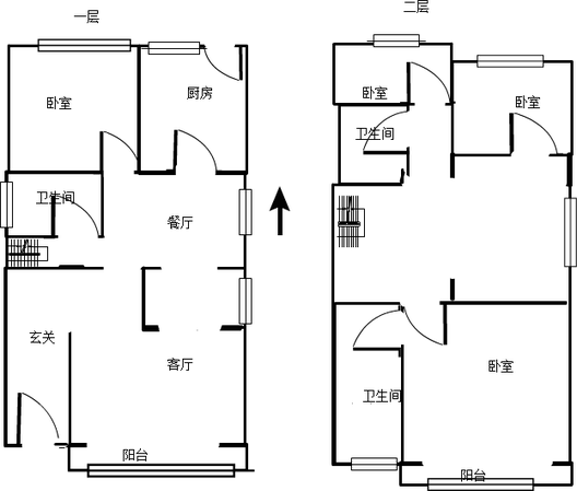 玫瑰假日4室2厅3卫户型图