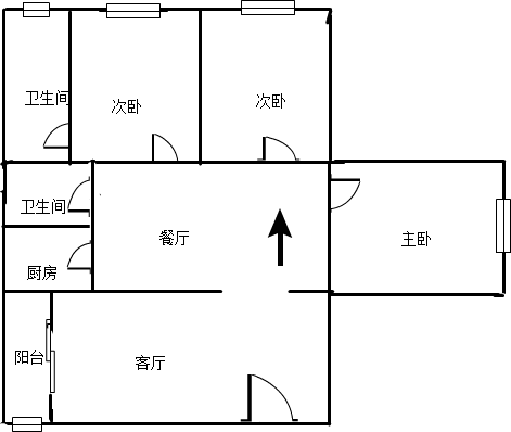 宏远一号院3室2厅2卫户型图