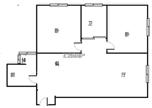 北京理想城2室1厅1卫户型图