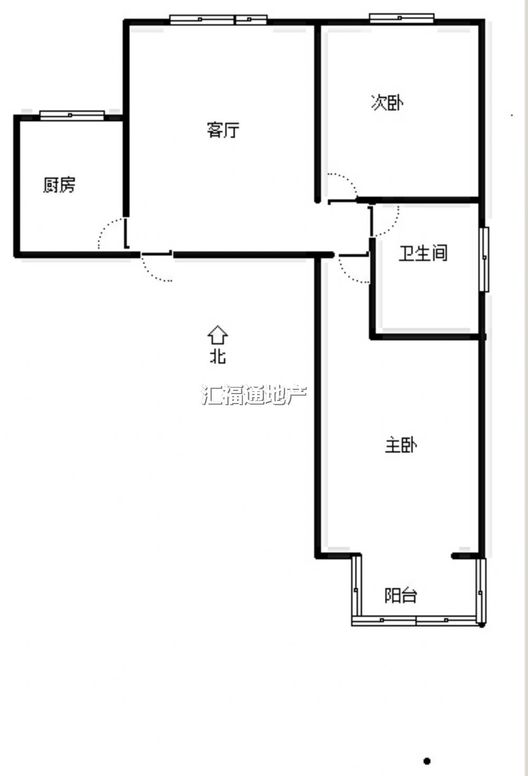 水尚仁佳2室1厅1卫户型图