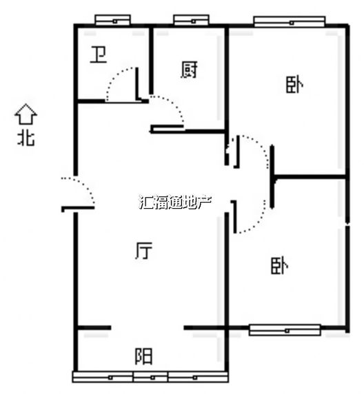 唐人花园2室2厅1卫户型图