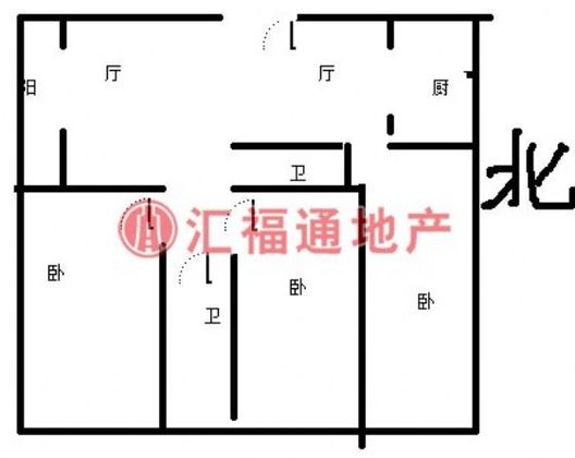 和谐佳居3室2厅2卫户型图