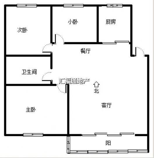 晨光小区3室1厅1卫户型图