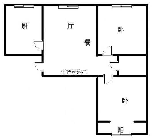 宏远裕隆2室2厅1卫户型图